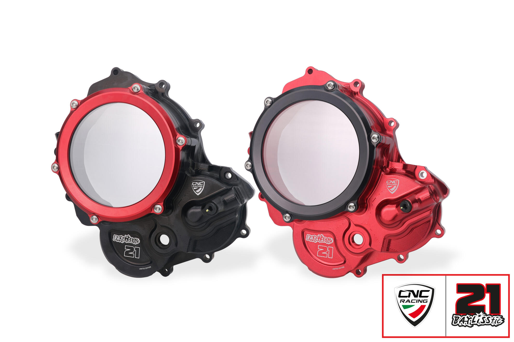 CNC Racing TROY BAYLISS LIMITED EDITION Clear Wet Clutch Cover for the Ducati Hypermotard 698 Mono CNC Racing TROY BAYLISS LIMITED EDITION Clear Wet Clutch Cover for the Ducati Hypermotard 698 Mono